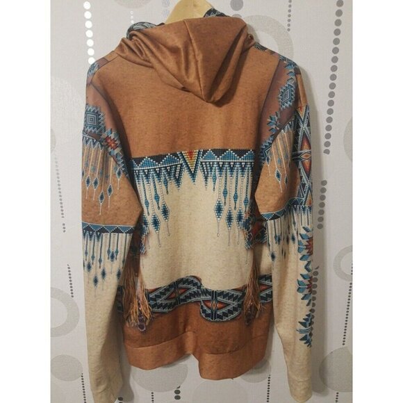 T Shirt Hoodie Native American Indian Size Large Fashion Tribal Trend Tee Soft - Picture 3 of 7